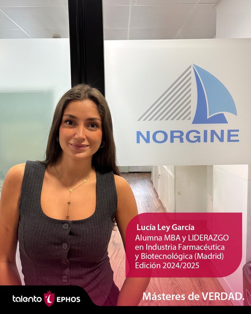 Lucía Ley García, alumna MBA y LIDERAZGO en Industria Farmacéutica y Biotecnológica en Madrid.